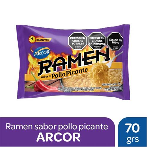 RAMEN ARCOR 70G POLLO PICANTE