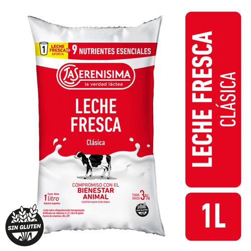 7790742348302 LECHE LA SERENISIMA 1L ENTERA TENOR 3%