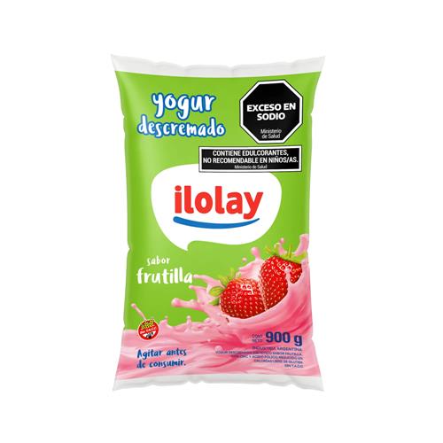 YOGUR ILOLAY 900G DESCREMADO FRUTILLA