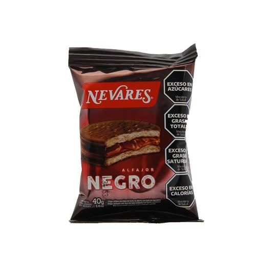 77908193 ALFAJOR NEVARES 40G NEGRO X 5U