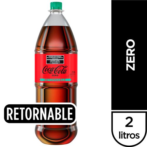 GASEOSA COCA COLA 2L RETORNABLE SIN AZUCAR.