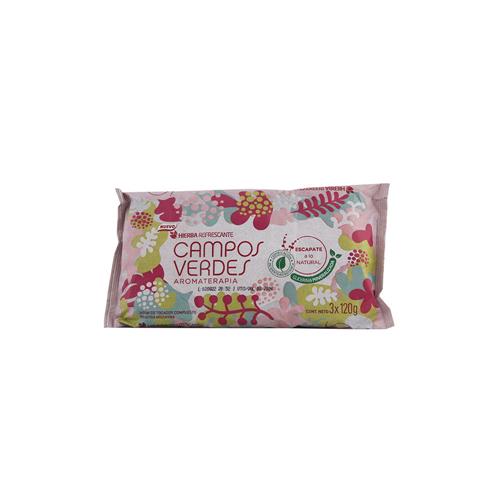 7790990000953 JABON TOCADOR CAMPOS VERDES 3X120G AROMATERAPIA