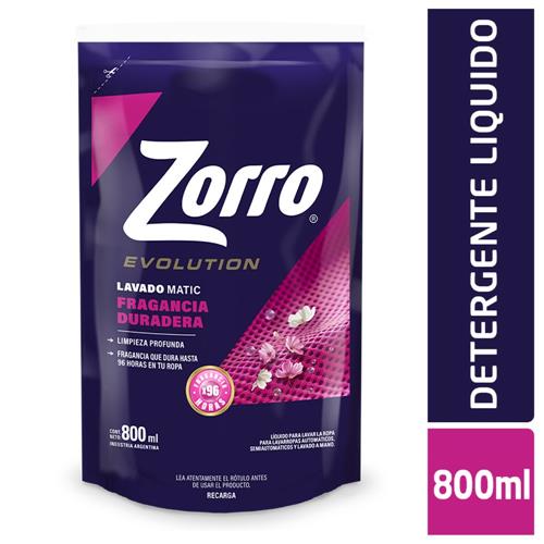 7790990001875 JABON LIQUIDO ZORRO DP 800 EVOLUTION