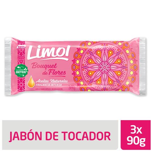 JABON TOCADOR LIMOL 3X90G BOUQUET DE FLORES