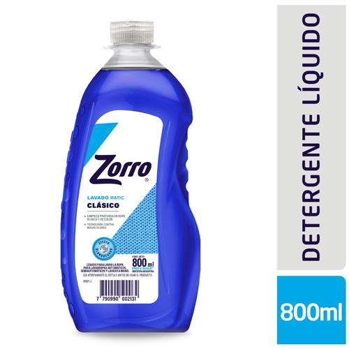 7790990002131 JABON LIQUIDO ZORRO 800 ML BOTELLA