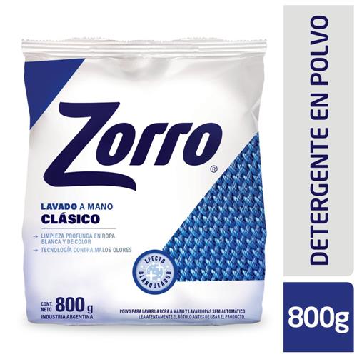 JABON POLVO ZORRO 800G REGULAR PLUS