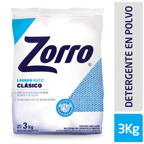 JABON POLVO ZORRO 3K MATIC