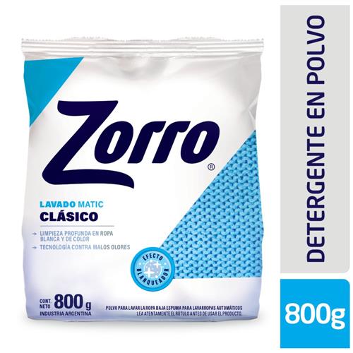 JABON POLVO ZORRO 800G MATIC PLUS