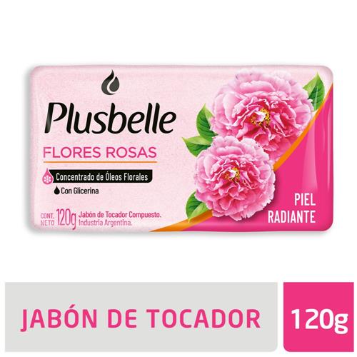 JABON TOCADOR PLUSBELLE 120G FLORES RADIANTE