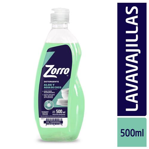LAVAVAJILLAS ZORRO ULTRA 500 ML ALOE VERA