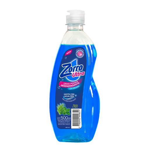 LAVAVAJILLAS ZORRO ULTRA 500 ML MENTA Y ALGAS
