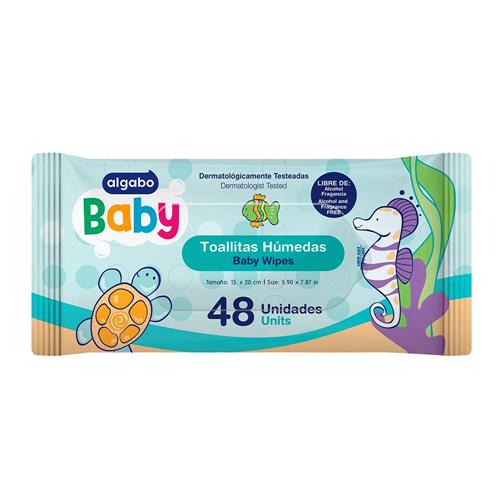 TOALLA HUMEDA ALGABO BABY 48U