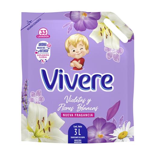 7791290793712 SUAVIZANTE VIVERE 3L VIOLETAS