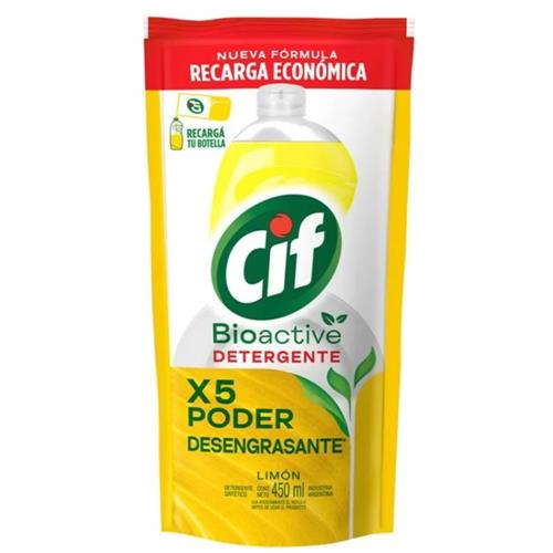 7791290794085 LAVAVAJILLA CIF DP 450 BIO ACTIVE LIMON