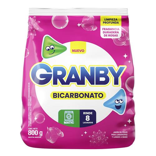 JABON POLVO GRANBY 800G MATIC BICAR.ROSA