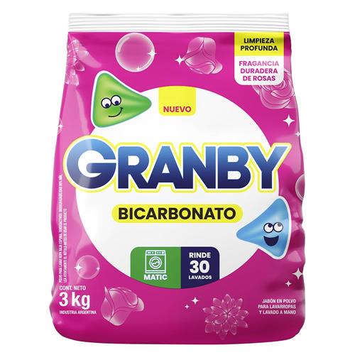 JABON POLVO GRANBY 3K MATIC ROSAS