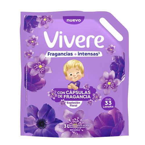 7791290796621 SUAVIZANTE VIVERE DP 3L FLORAL