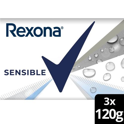 7791293050911 JABON TOCADOR REXONA 3X120G SENSIBLE