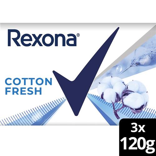 JABON TOCADOR REXONA 3X120G COTTON FRESH
