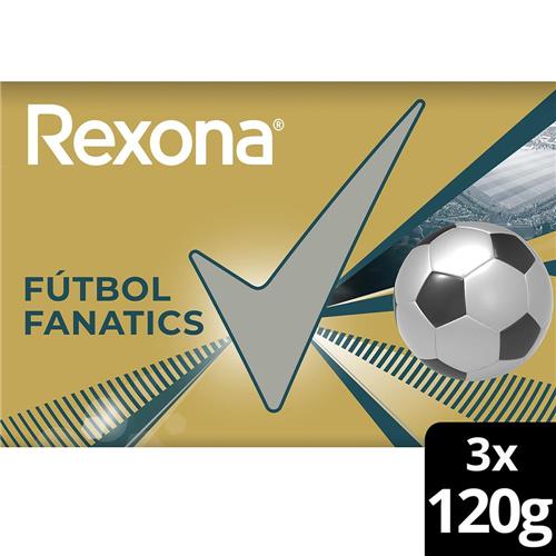 JABON TOCADOR REXONA 3X120G FUTBOL FANATICS