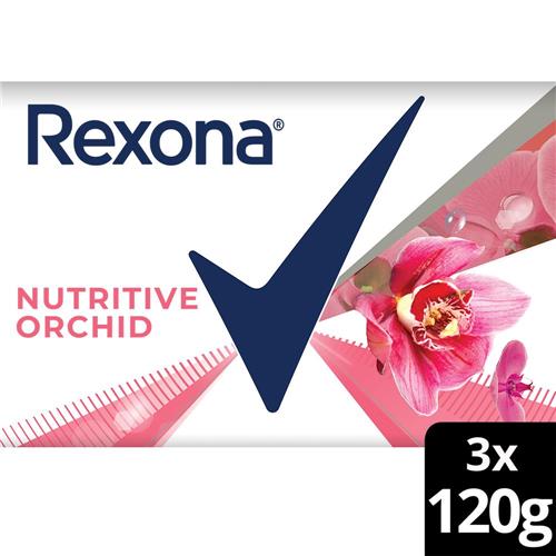 7791293050959 JABON TOCADOR REXONA 3X120G NUTRITIVE ORCHID