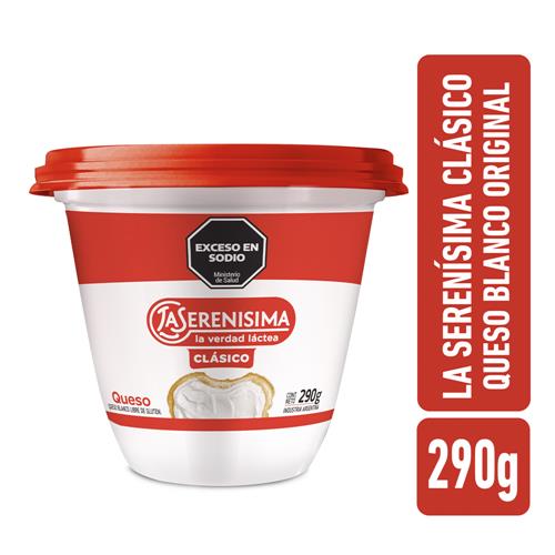 7791337061422 QUESO LA SERENISIMA 290G BLANCO ENTERO