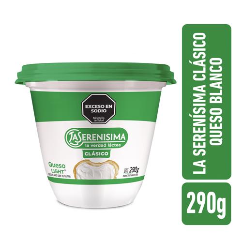 7791337061439 QUESO LA SERENISIMA 290G BLANCO LIGHT