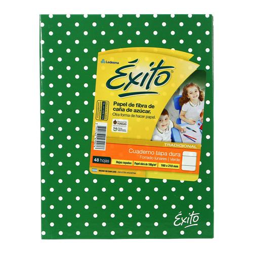 CUADERNO EXITO T/D 48H LUNAR VERDE
