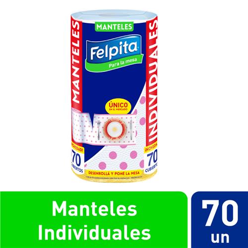 7791828900384 MANTELES FELPITA 70U INDIVIDUALES