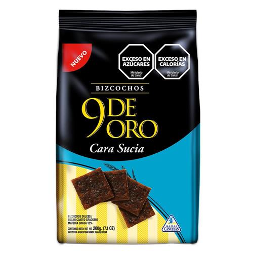 BIZCOCHOS 9 DE ORO 200G CARA SUCIA