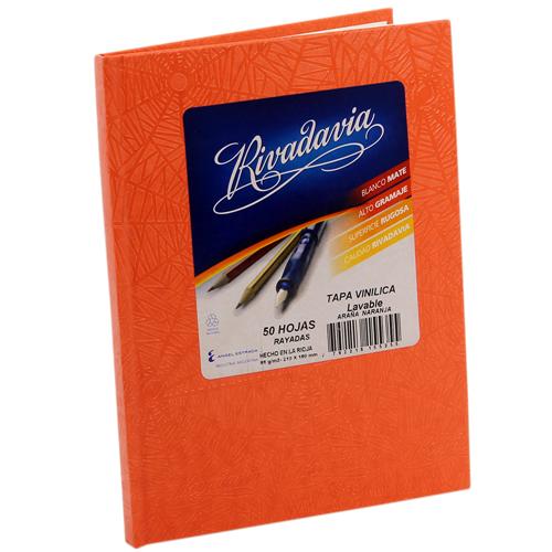 7792216155355 CUADERNO RIVADAVIA 50H NARANJA