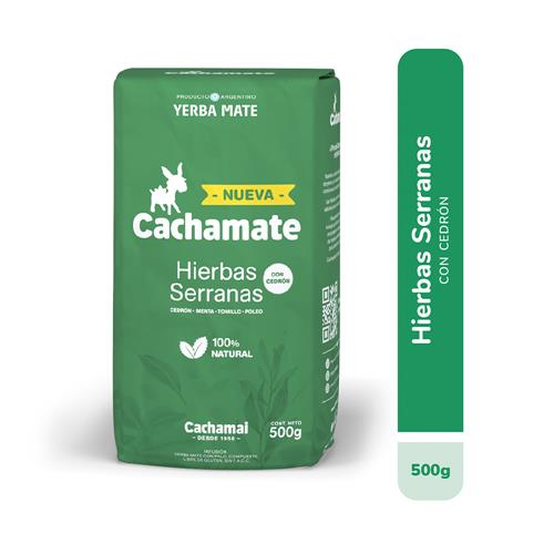 7792280000612 YERBA CACHAMATE 500G H.SERRANAS CON CEDRON