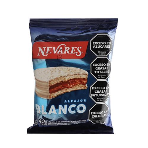 77925626 ALFAJOR NEVARES 40G BLANCO X 5U