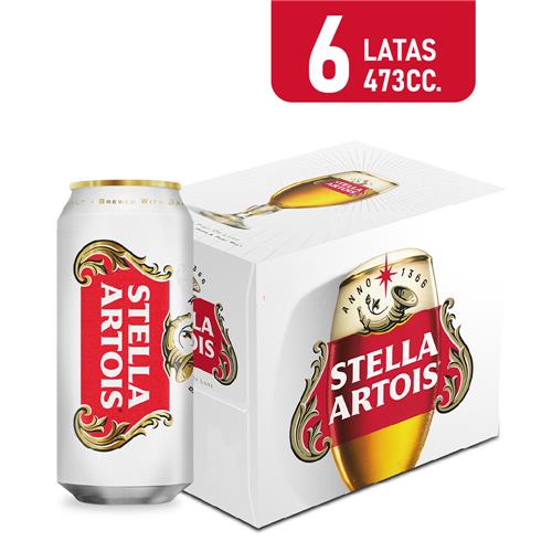 7792798010592 CERVEZA STELLA LATA 473CC 6U.