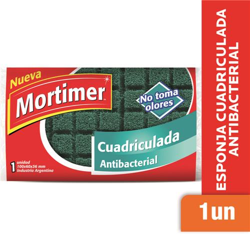 FIBRA ESPONJA MORTIMER CUADRICULADA ANTIBACTERIAL