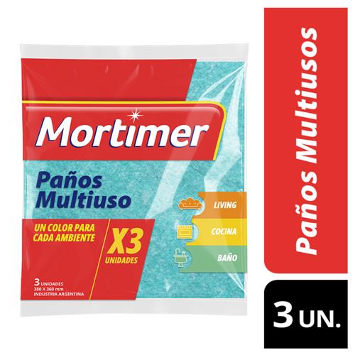 7793253000523 PAÑO MORTIMER MULTIUSO 3U MULTICOLOR