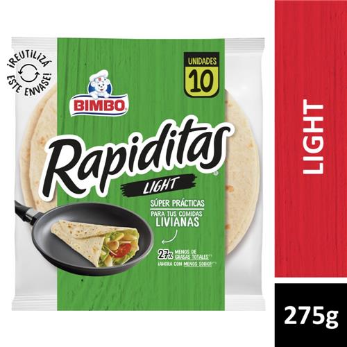 7793890258271 RAPIDITAS BIMBO 275G LIGHT.