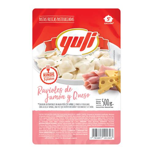 7793897101303 RAVIOLES YULI BLISTER JAMON QUESO