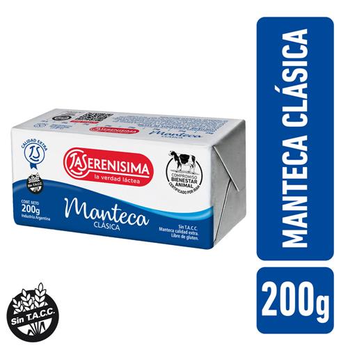 7793940054006 MANTECA LA SERENISIMA 200G EXTRA.