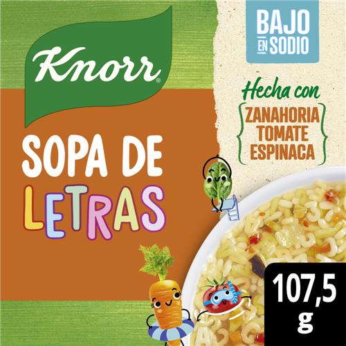 SOPAS KNORR CASERA 107.5G LETRAS ZANAHORIA TOMATE