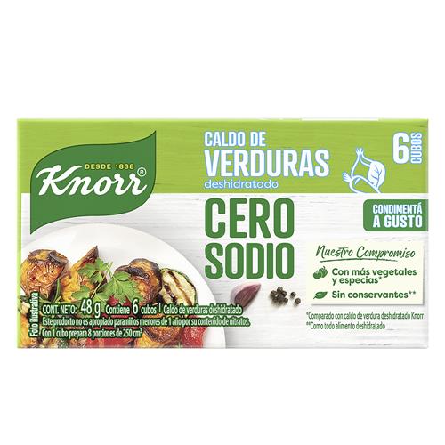 7794000008281 CALDOS KNORR 6U BAJO SODIO VERDURAS
