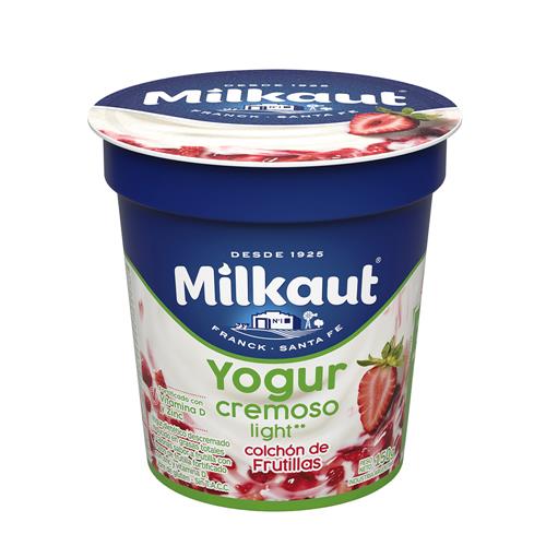 7794820902158 YOGUR MILKAUT 150G DESCREMADO CON FRUTILLAS .