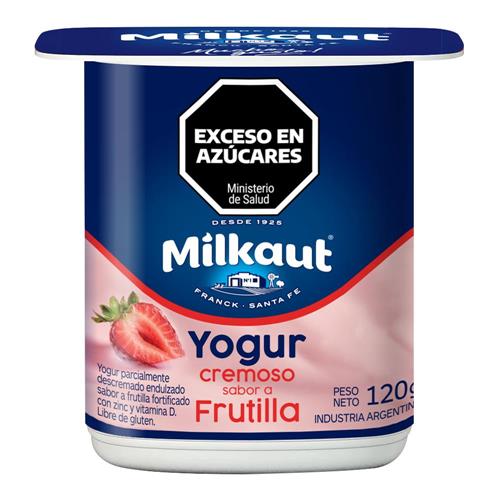 7794820903230 YOGUR MILKAUT 120G ENTERO FRUTILLA