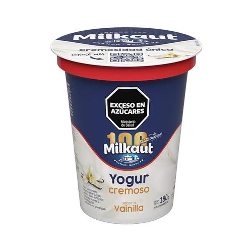 YOGUR MILKAUT 180G CREMOSO VAINILLA
