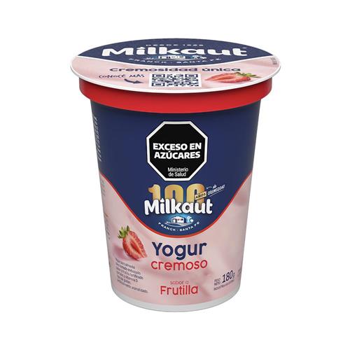 7794820903490 YOGUR MILKAUT 180G CREMOSO FRUTILLA