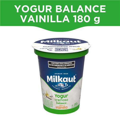 7794820903506 YOGUR MILKAUT 180G BALANCE VAINILLA