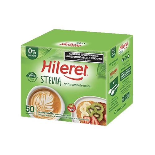 EDULCORANTE HILERET STEVIA 50 SOBRES
