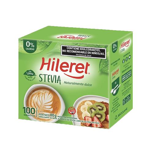 EDULCORANTE HILERET STEVIA 100 SOBRES