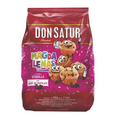 MADALENAS DON SATUR 200G VAINILLA CHIPS CHOCOLATE