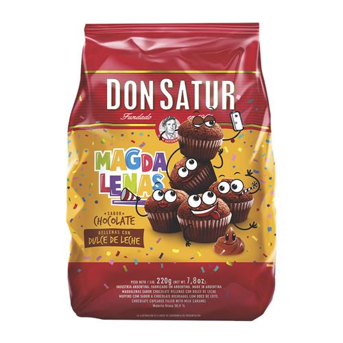 MADALENAS DON SATUR 220G CHOCOLATE DULCE LECHE